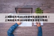 上海财经大学2014年研究生录取分数线（上海财经大学2019年研究生录取分数线）