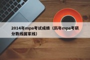 2014年mpa考试成绩（历年mpa考研分数线国家线）