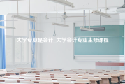 大学专业是会计_大学会计专业主修课程