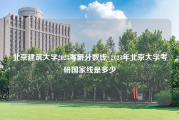 北京建筑大学2023考研分数线_2023年北京大学考研国家线是多少