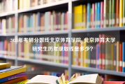 2023年考研分数线北京体育学院_北京体育大学研究生历年录取线是多少？