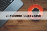 gct考试成绩查询（gic成绩证书查询）