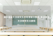 南京林业大学研究生历年录取分数线_南京林业大学研究生分数线