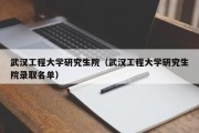 武汉工程大学研究生院（武汉工程大学研究生院录取名单）