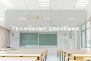 不同大学考研分数线_各院校考研复试线