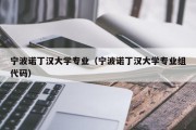 宁波诺丁汉大学专业（宁波诺丁汉大学专业组代码）