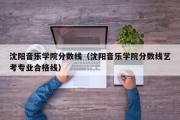 沈阳音乐学院分数线（沈阳音乐学院分数线艺考专业合格线）