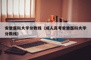 安徽医科大学分数线（成人高考安徽医科大学分数线）