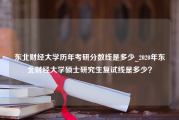 东北财经大学历年考研分数线是多少_2020年东北财经大学硕士研究生复试线是多少？