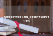 东师环境艺术考研分数线_东北师范大学研究生分数线