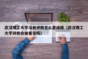 武汉理工大学没有评教怎么查成绩（武汉理工大学评教会被看见吗）